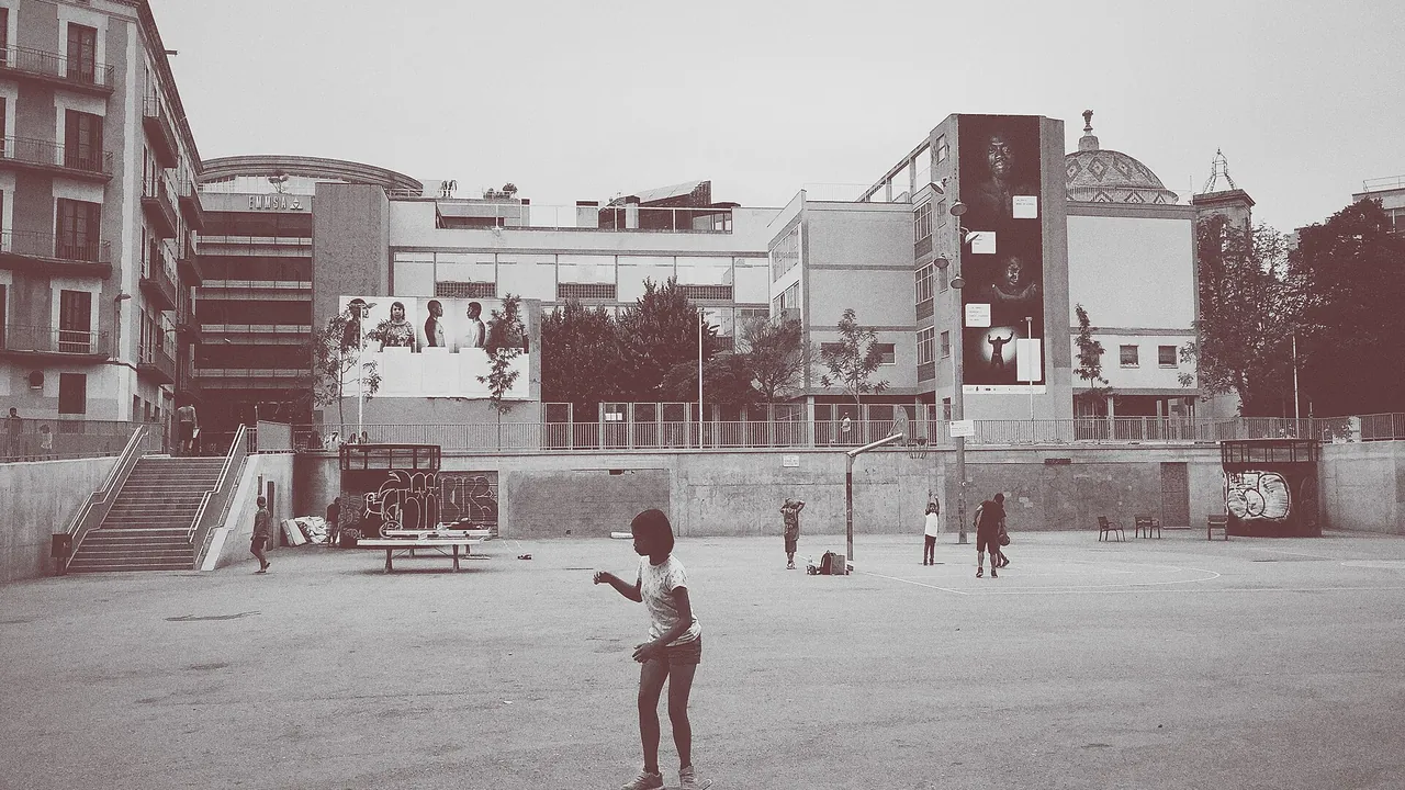 Children playing in a park — warm lifestyle scene